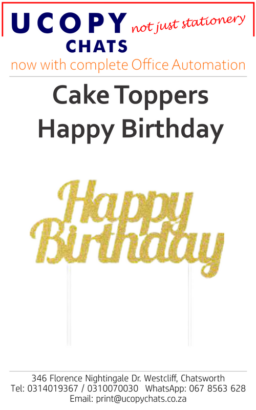 Cake Toppers - Happy Birthday