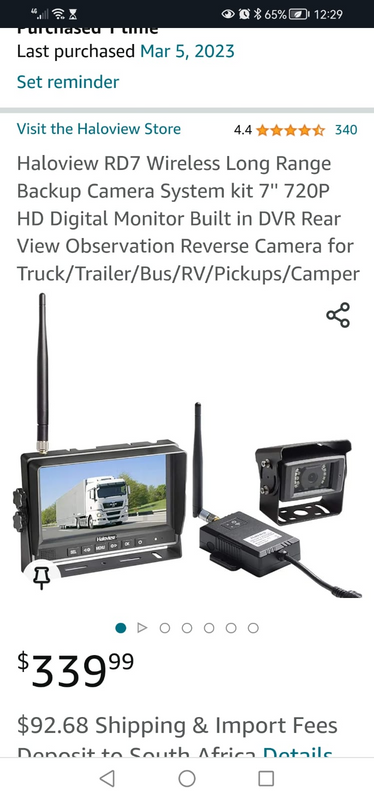 Haloview RD7 wireless long range backup camera system for truck , bus , caravan , or pick ups