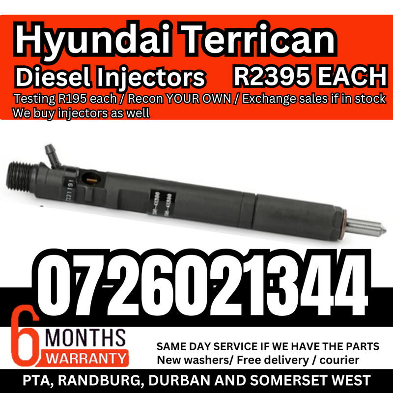 Hyundai Terrican diesel injectors for sale