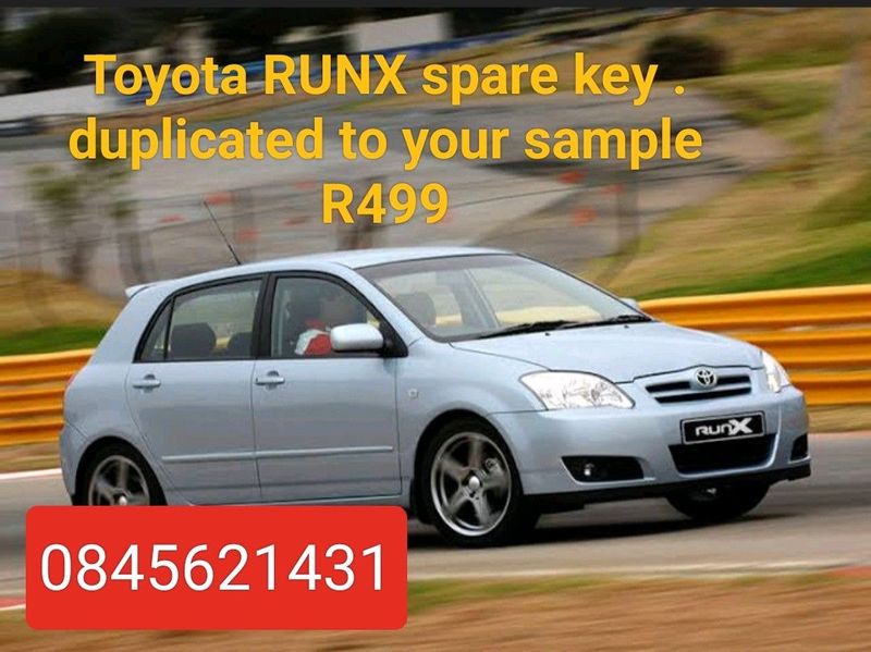 Toyota RUNX spare key R499 with programming