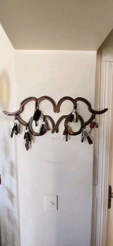 Angel heart horseshoe key hanger