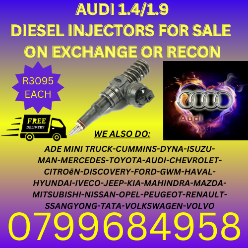 AUDI 1.4/1.9 DIESEL INJECTORS/ WE RECON AND SELL ON EXCHANGE