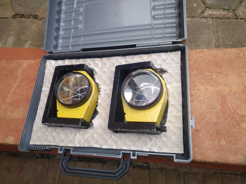 2 x CST Berger total station prisms with pole