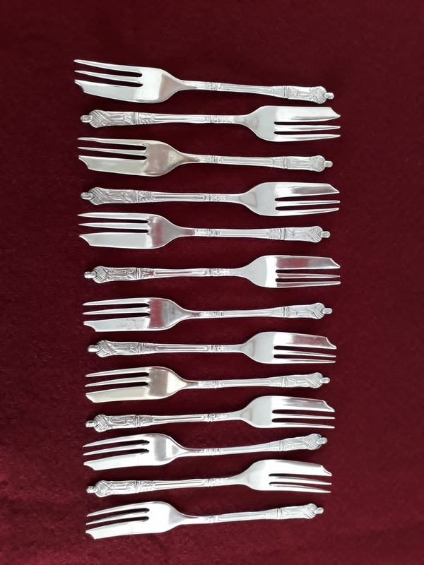 Silver-plated Apostle Cake Forks