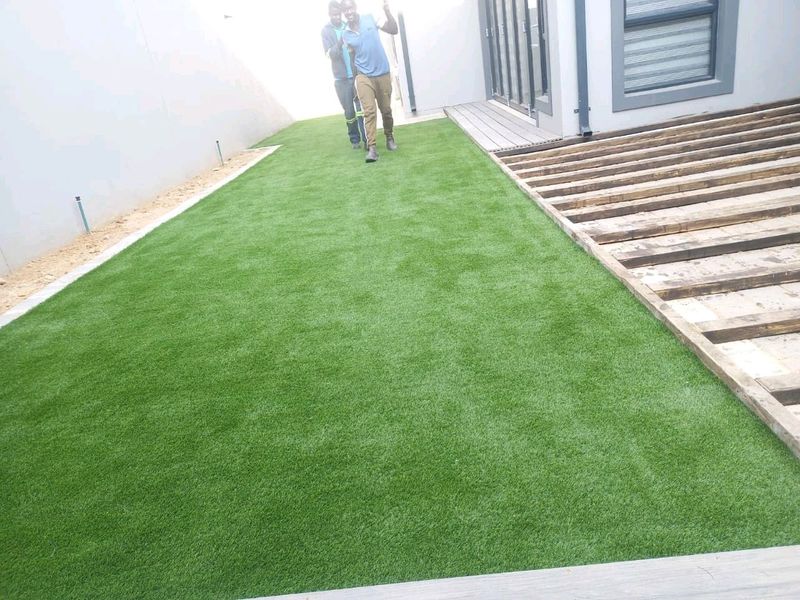 Green grass instant lawn and Artificial grass