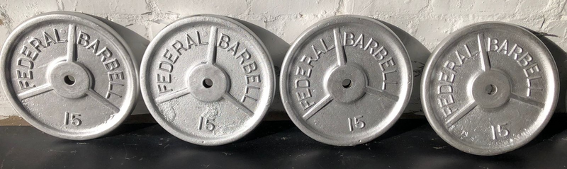 15KG FEDERAL BARBELL WEIGHTS - R750 PER PAIR
