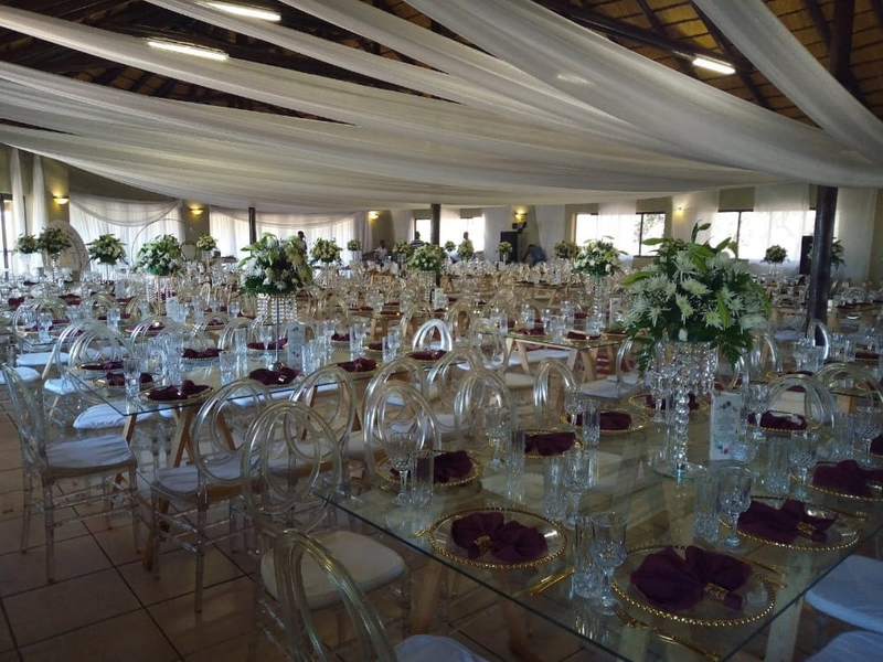 Full wedding decor and hiring. Phoenix chairs, Tiffany chairs, Wimbledon chairs, and Plastic chairs.