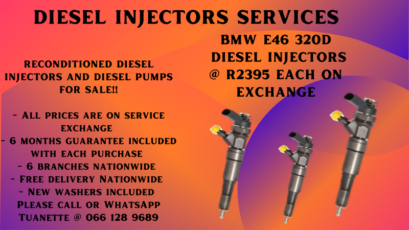 BMW E46 320D DIESEL INJECTORS FOR SALE ON EXCHANGE OR TO RECON YOUR OWN