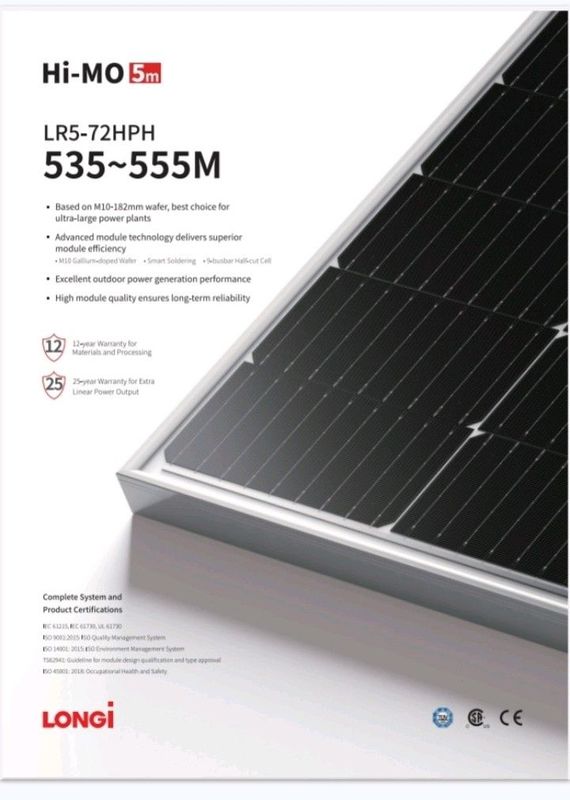 Solar Panels (Longi LR5-72HPH