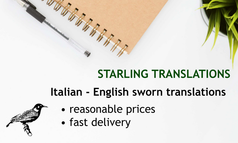 Italian English sworn translations