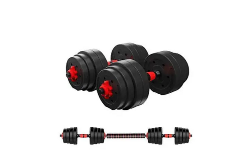 10kg Indoor Gym Weightlifting Adjustable Barbell &amp; Dumbbells
