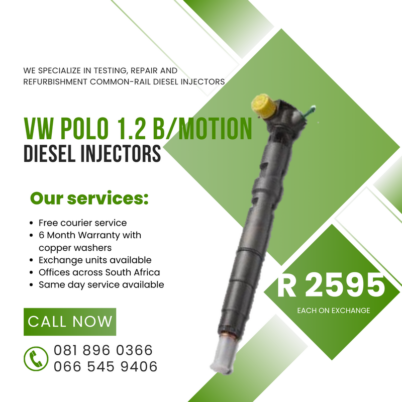 VOLKSWAGEN POLO 1.2 BLUEMOTION DIESEL INJECTORS FOR SALE WITH WARRANTY
