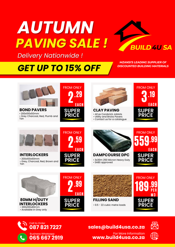 Gauteng&#39;s Biggest Building Materials SALE Now ON ! Nationwide Delivery !