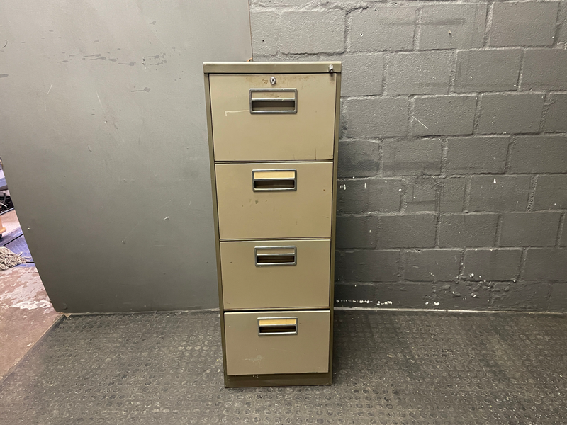 Steel 4 Drawer Filing Cabinet (With Safe) - REDUCED -