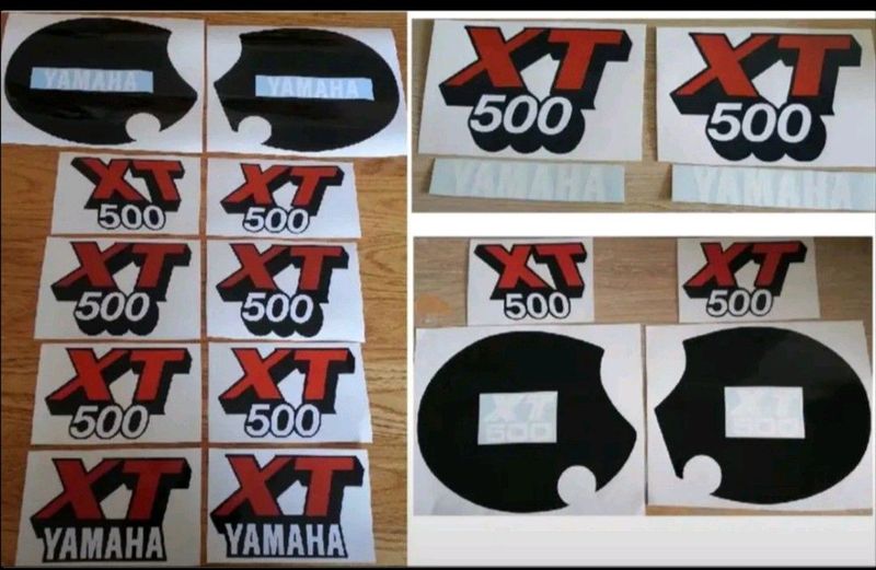 1980&#39;s Yamaha XT 500 decals stickers vinyl graphics sets