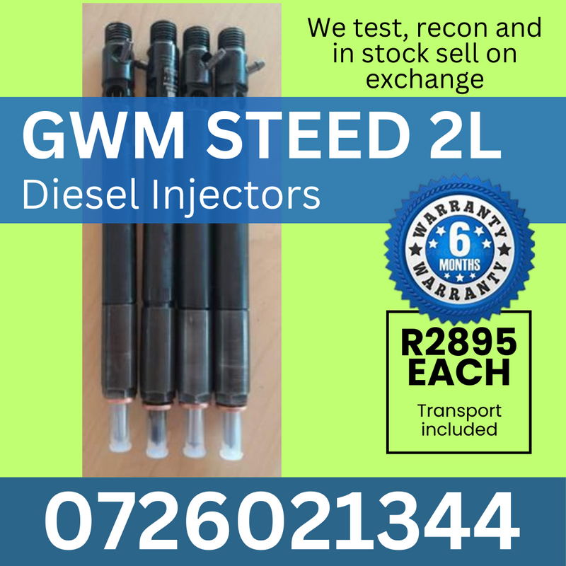 GWM Steed 2L diesel injectors for sale