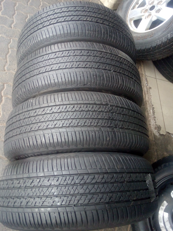 Set of 235/55/18 Bridgestone Tyres for Sale. Contact 0678959001