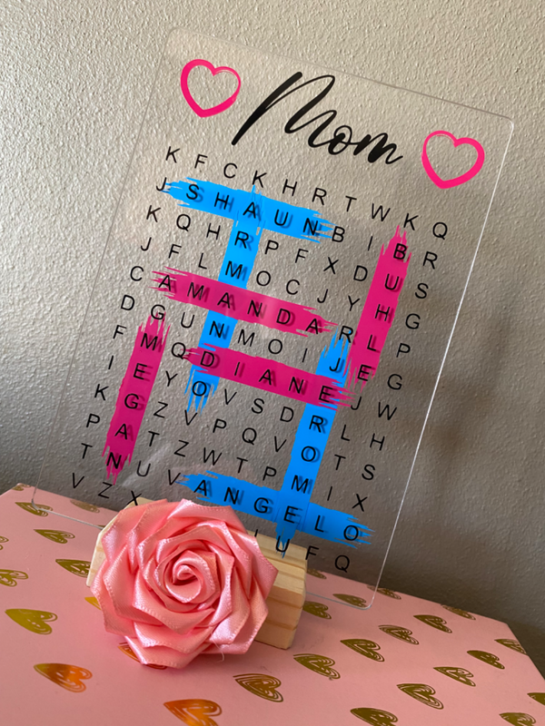 Mother’s Day Crossword Plaque Gift