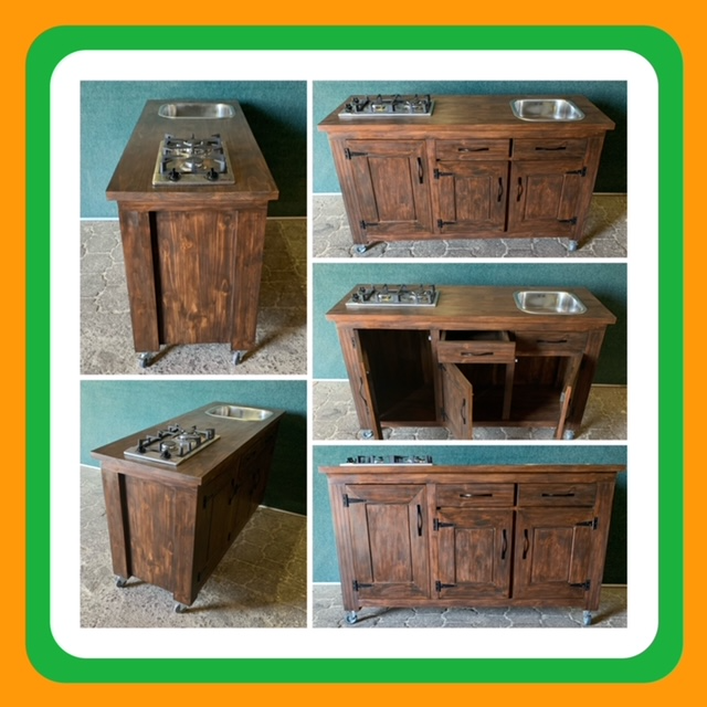 Kitchen Island Chunky Cottage De Lux series 1600 - Stained