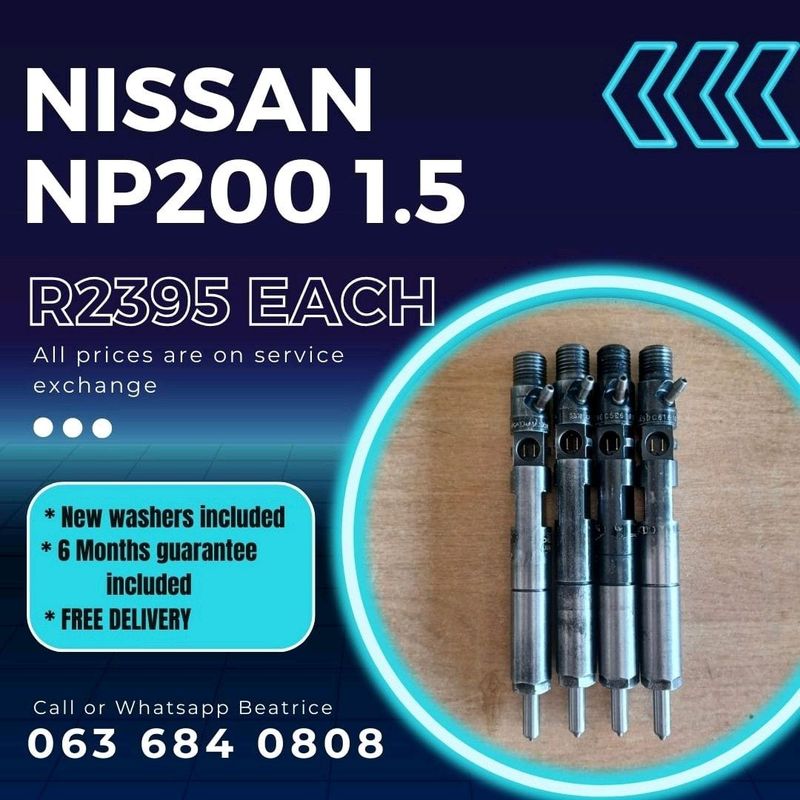 NISSAN NP200 1.5 DIESEL INJECTORS FOR SALE WITH WARRANTY