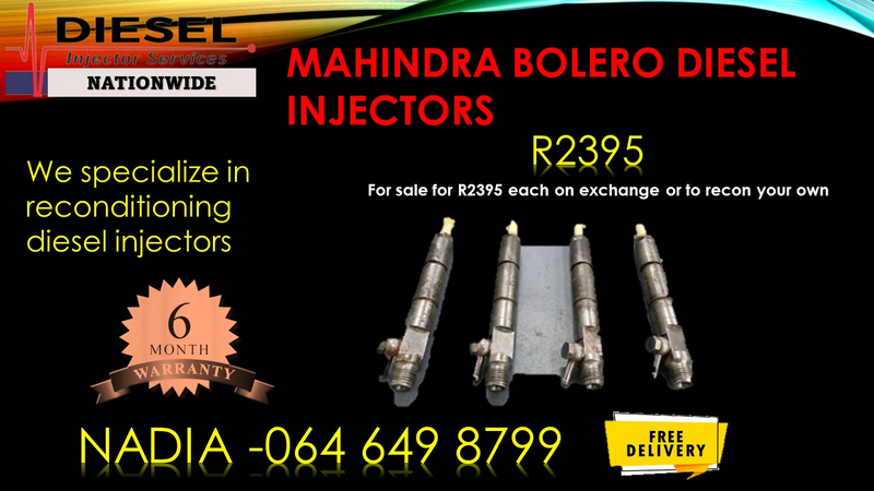 Mahindra Bolero diesel injectors for sale on exchange with a 6 months warranty 0646498799 Nadia