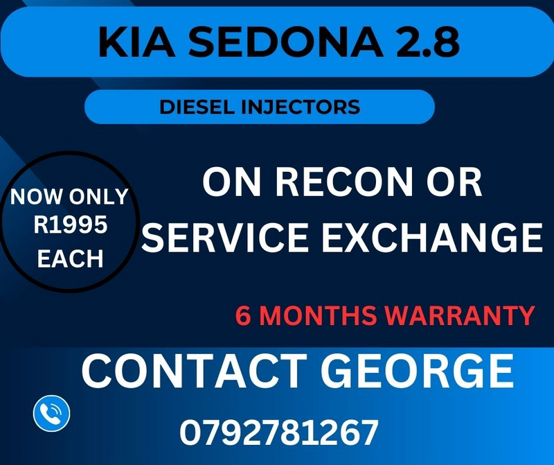 KIA SEDONA DIESEL INJECTORS