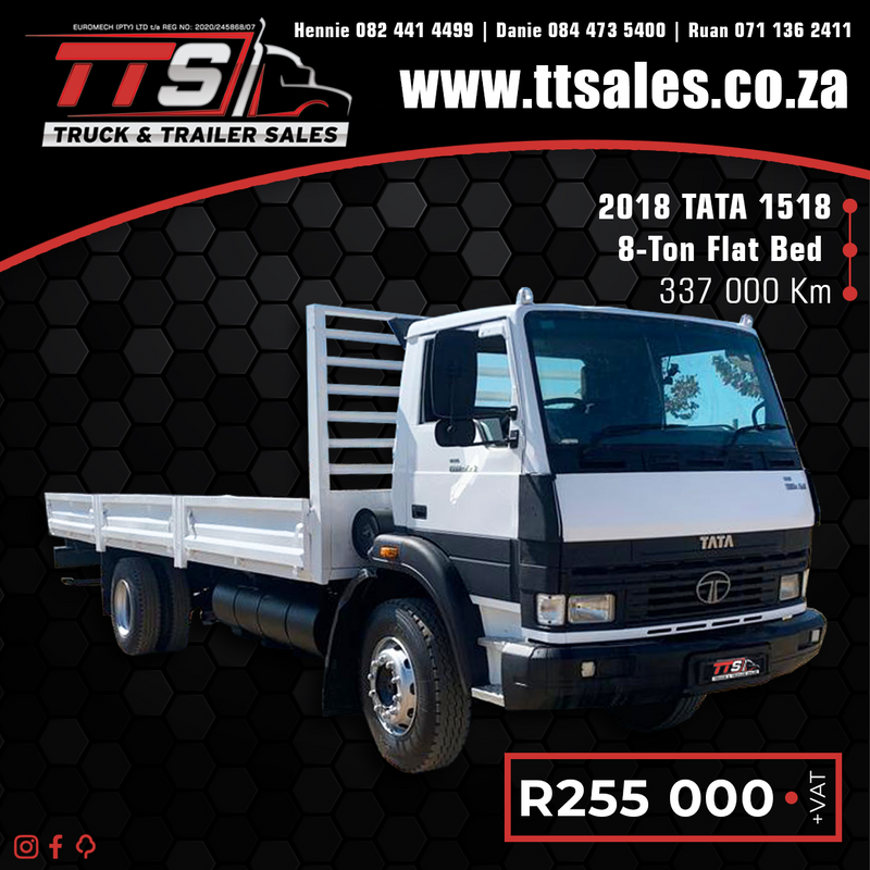 2018 TATA 1518 8-Ton Drop Side