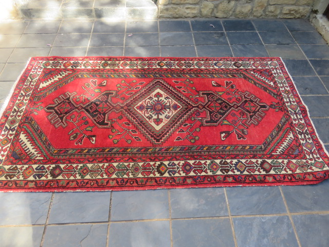 A Persian hand knotted Zanjan rug