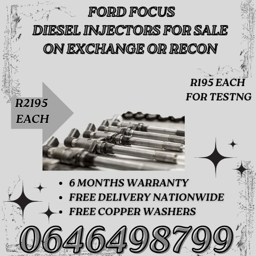 Ford Focus diesel injectors for sale on exchange or to recon 6 months warranty