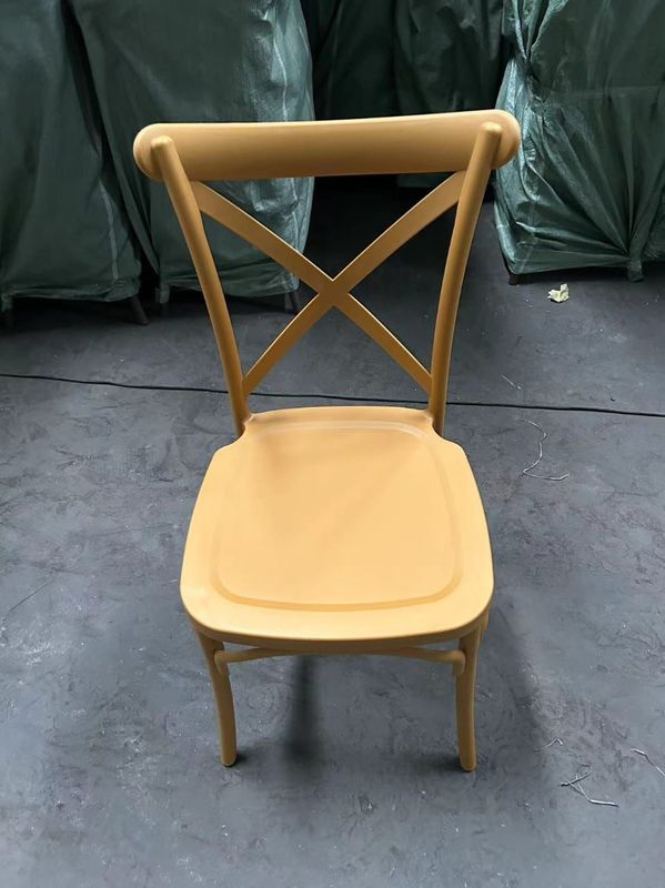 Plastic Crossback Chairs incl. Cushion
