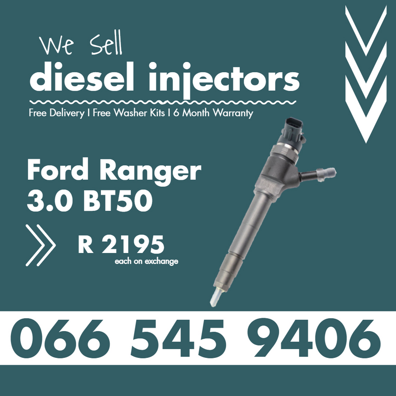 FORD RANGER 3.0 BT50 DIESEL INJECTORS FOR SALE WITH WARRNATY