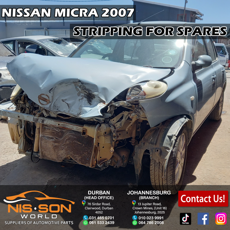 NISSAN MICRA 2007 STRIPPING FOR SPARES
