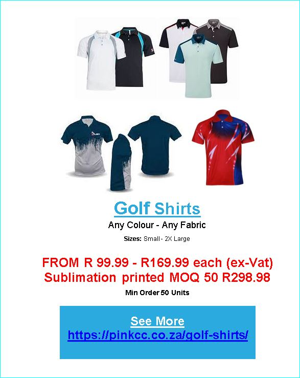 Golf shirt sale Johannesburg South Africa