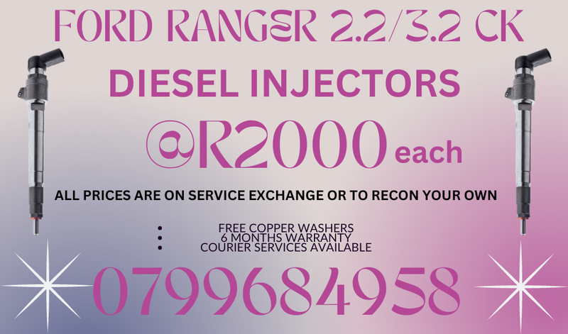 FORD RANGER 2.2/3.2 CK DIESEL INJECTORS/ WE RECON AND SELL ON EXCHANGE