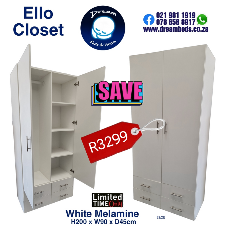 New closets wardrobes, draws mattress beds bases headboard - factory prices direct