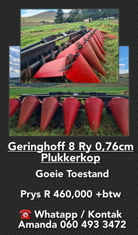 Geringhoff 8 Ry 0,76cm Plukkerkop