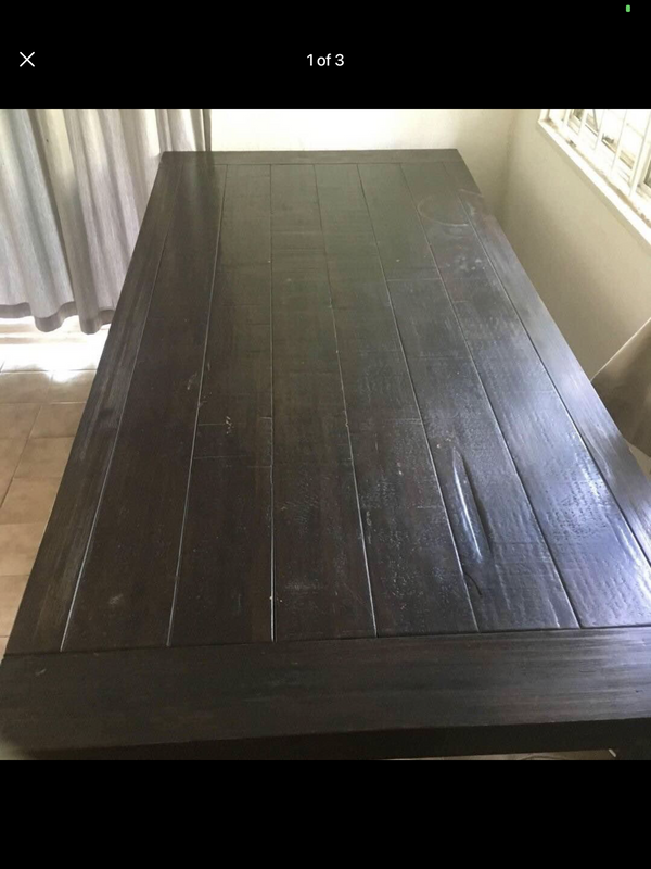 Handmade wooden 6 seater table