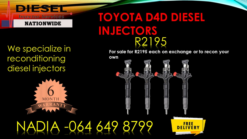 Toyota D4D diesel injectors for sale on exchange or to recon