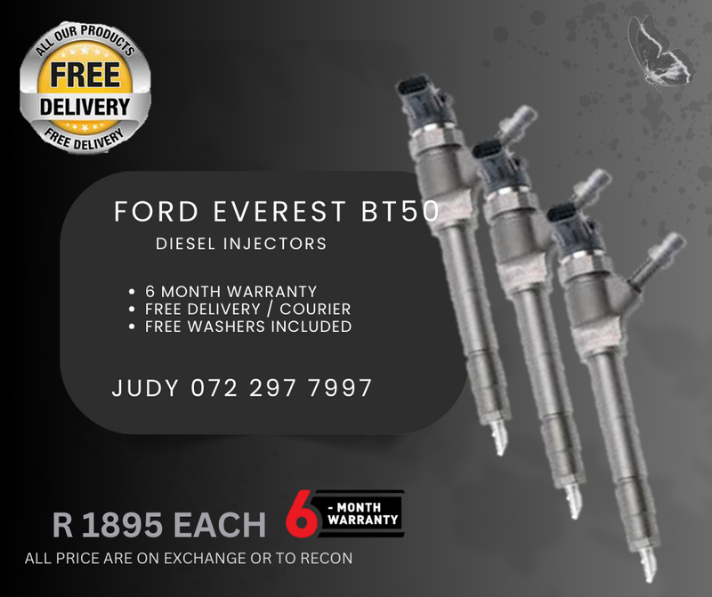 Ford Everest BT50 Diesel Injectors for sale on service exchange or to recon