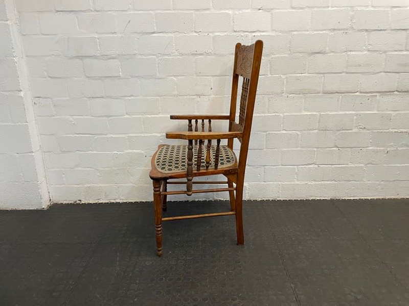 Wooden Colonial Dining ArmChair (Cracked Seat) - PRICE DROP