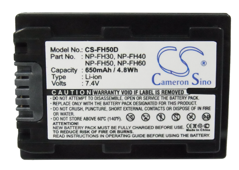 Camera Battery CS-FH50D for SONY DCR-DVD103 etc