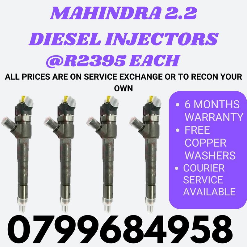 MAHINDRA 2.2 DIESEL INJECTORS FOR SALE WITH WARRANTY