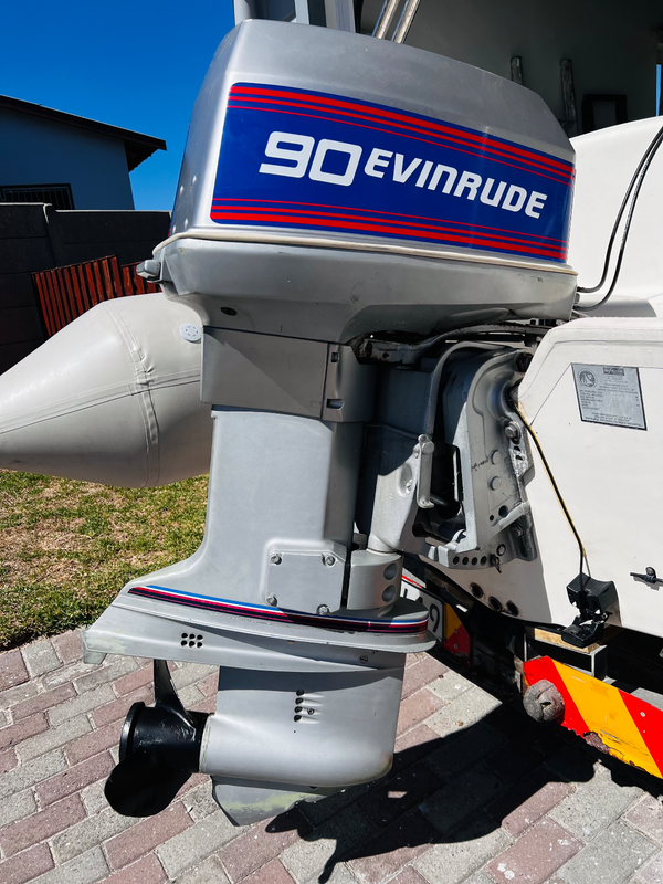 90 hp Evinrude Outboard Motor Engine