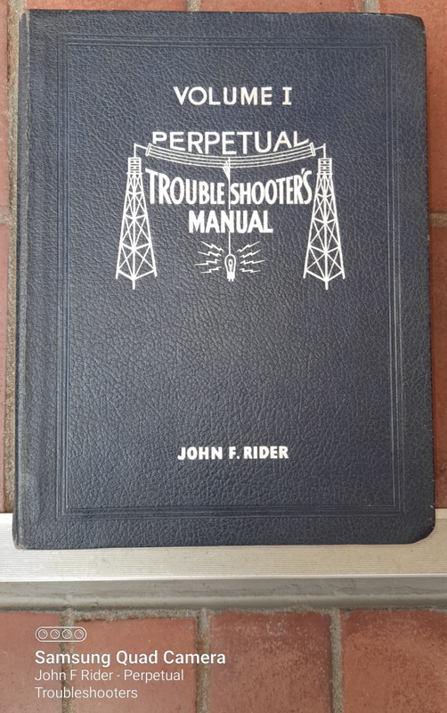 JOHN F RIDER Perpetual Troubleshooters Manuals FOR SALE