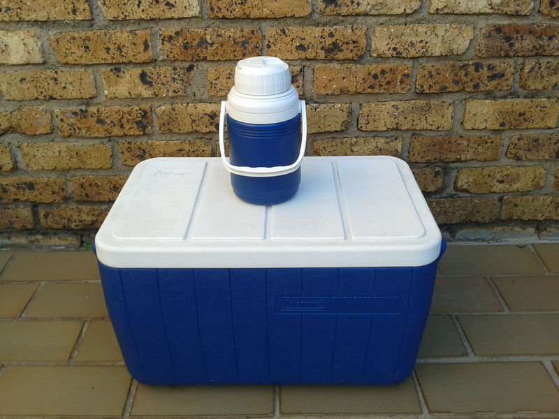 Coleman Cooler Box and Flask