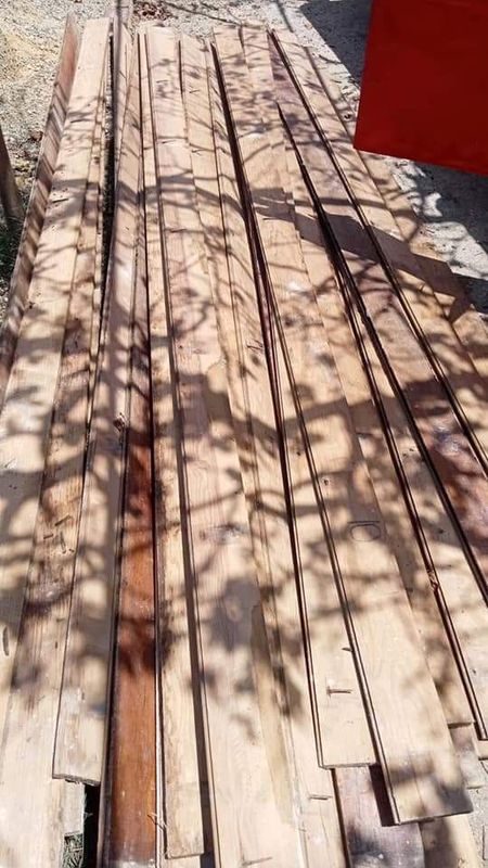 110mm wide reclaimed Oregon pine flooring planks for sale