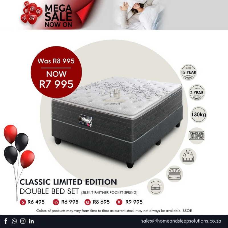 Mega Sale Now On! Up to 50% off selected Home Furniture Classic Limited Edition Pillow Top Bed Set