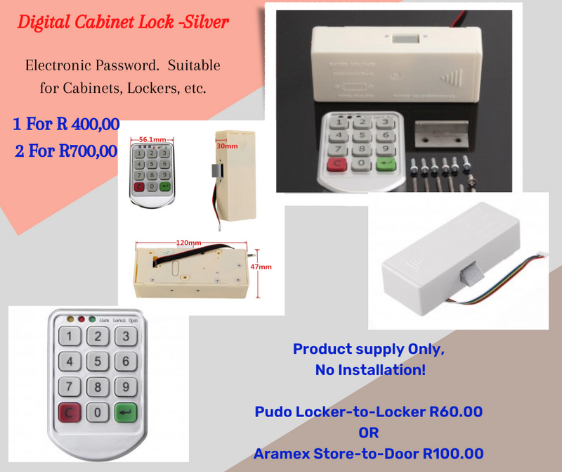 Digital Cabinet Lock - Silver