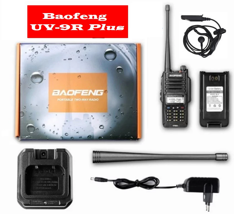 Baofeng UV-9R Plus Walkie Talkie VHF UHF Dual Band 15W Handheld Two Way Radio / Transceiver. ALL NEW