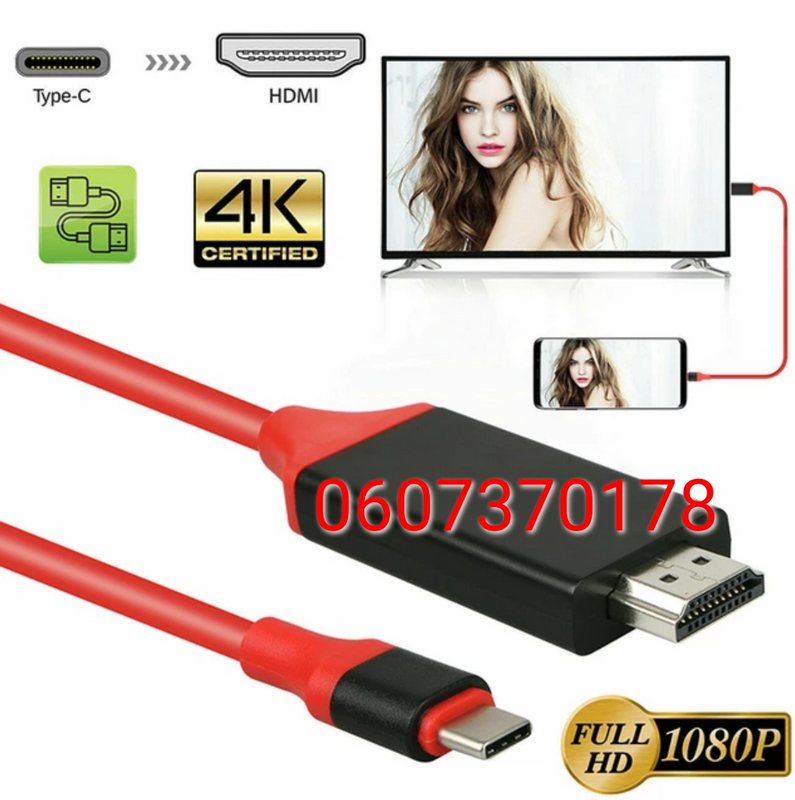 Type C to TV HDMI Cable (Brand New)